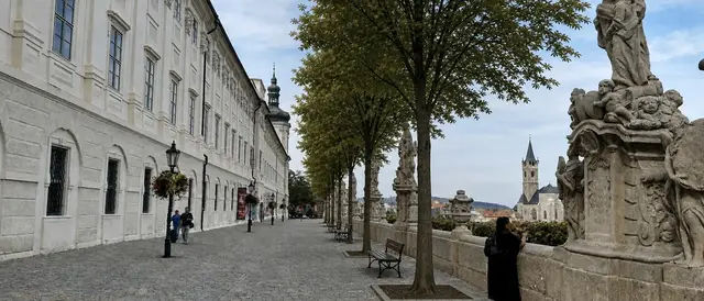 Takhle kdysi vypadala procházka u jezuitské koleje.